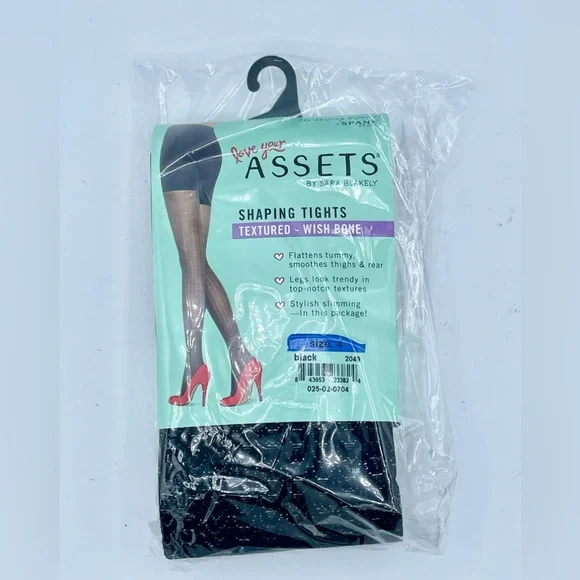 New Loving By Assets by Sara Beckley Shaping BlackTights Size 4 (180-220) - Picture 6 of 8